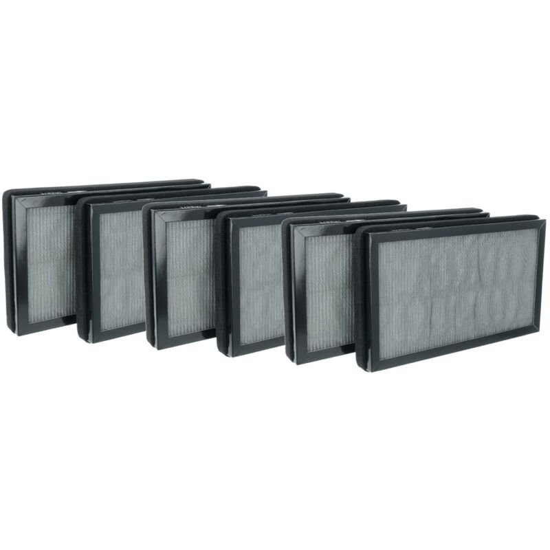 vhbw 6x Activated Carbon Filter compatible with Kärcher AF 20 Air Purifier - H13 Air Filter Black