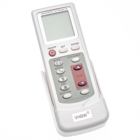 vhbw Remote Control compatible with Sharp Air Conditioners + Mounting Bracket White