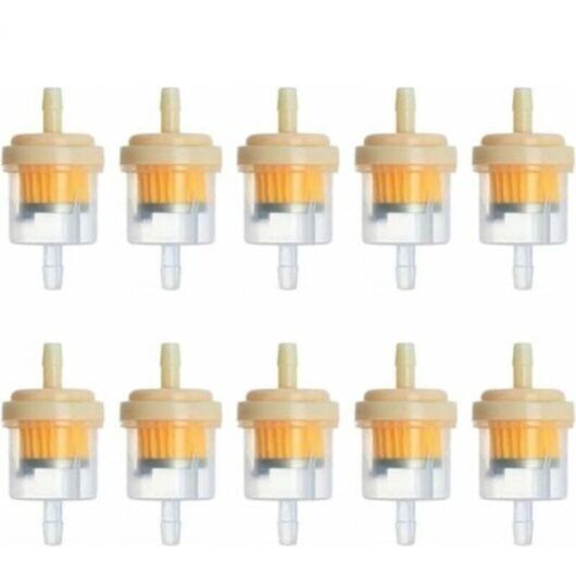 10-piece magnetic cartridge filter, used to remove impurities in gasoline, fast fuel filter suitable for motorcycles, lawnmowers, and lawn tractors.