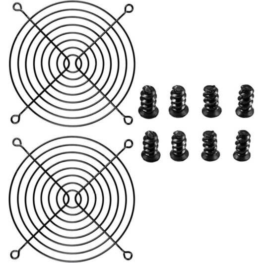 120mm PC Fan Grilles, Fan Grille, Computer Fan Protection, Cooling Fan Grille, 2 Pack, Black.
