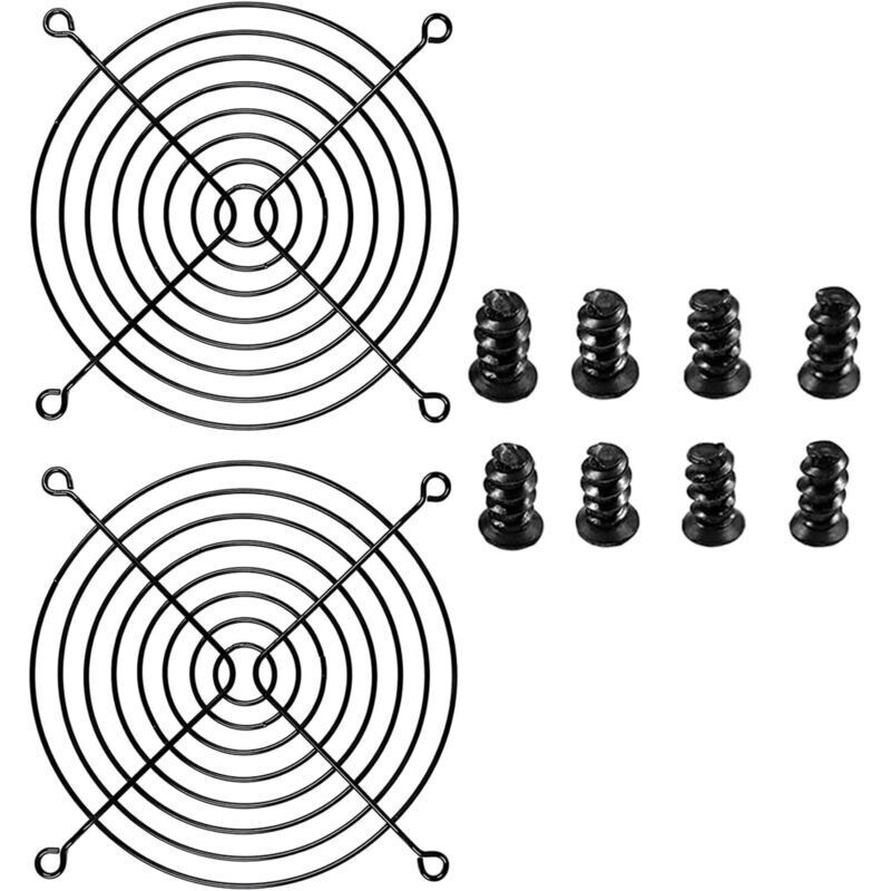120mm PC Fan Grilles, Fan Grille, Computer Fan Protection, Cooling Fan Grille, 2 Pack, Black.