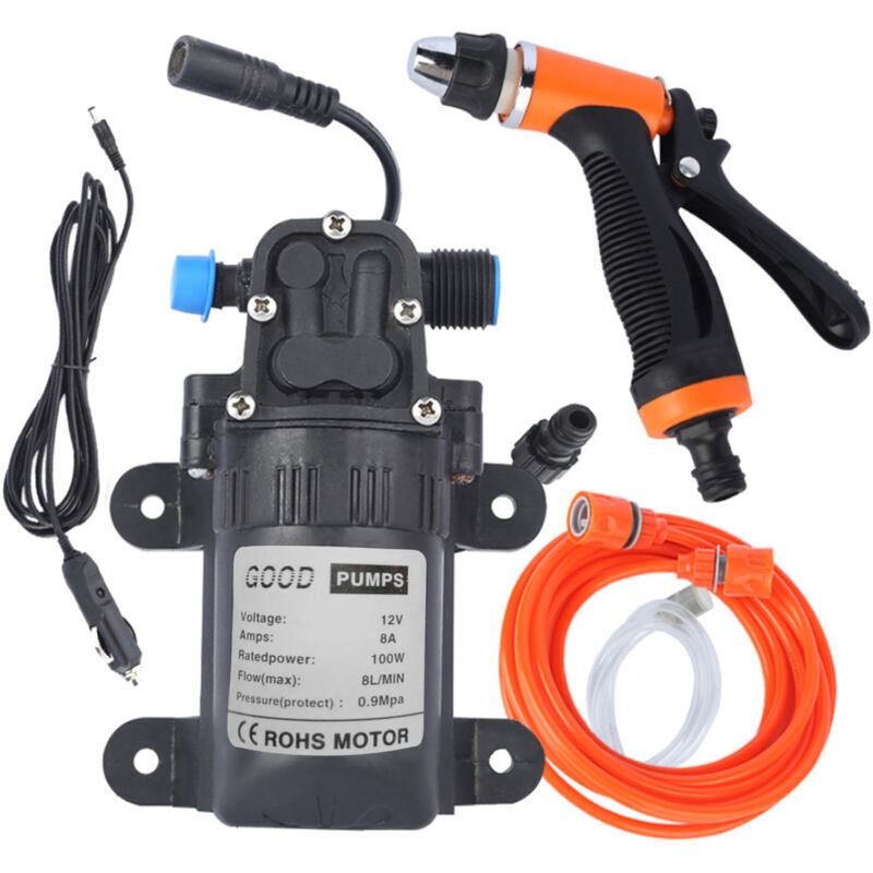 12V 100W High Pressure Car Wash Cleaning Machine Water Pump Trigger Wash Gun Kit