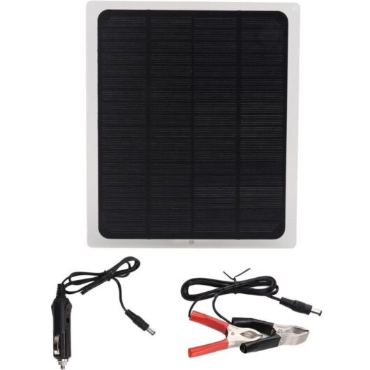 12V 10W Monocrystalline Solar Panel, Waterproof Car Charging Solar Panel, Portable Solar Power Panel, with Clips, for RV Battery Charger, Built-in