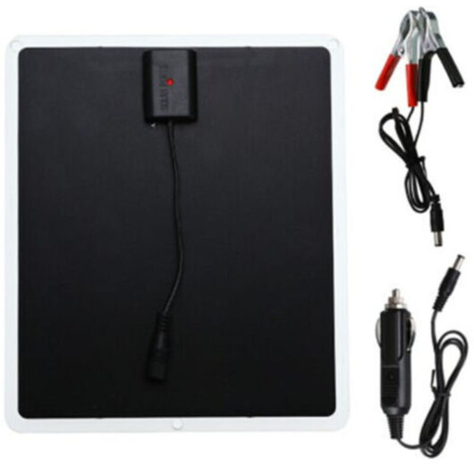 12V 20W Solar Panel, Emergency Charger, USB, Outdoor, Car/Boat/Camp