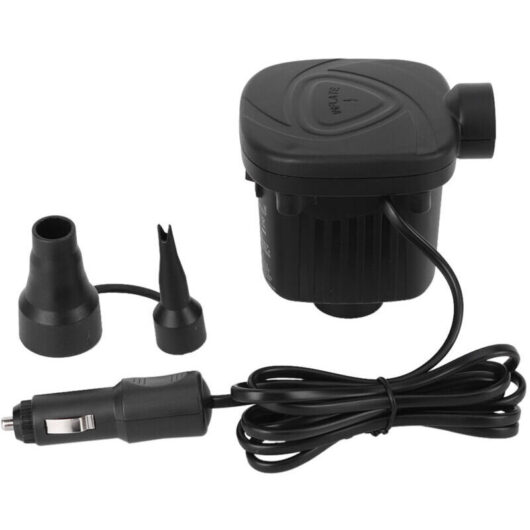 12V Car DC Electric Air Pump Inflatable Boat Outdoor Floating Bed Swimming Inflation Tool Portable