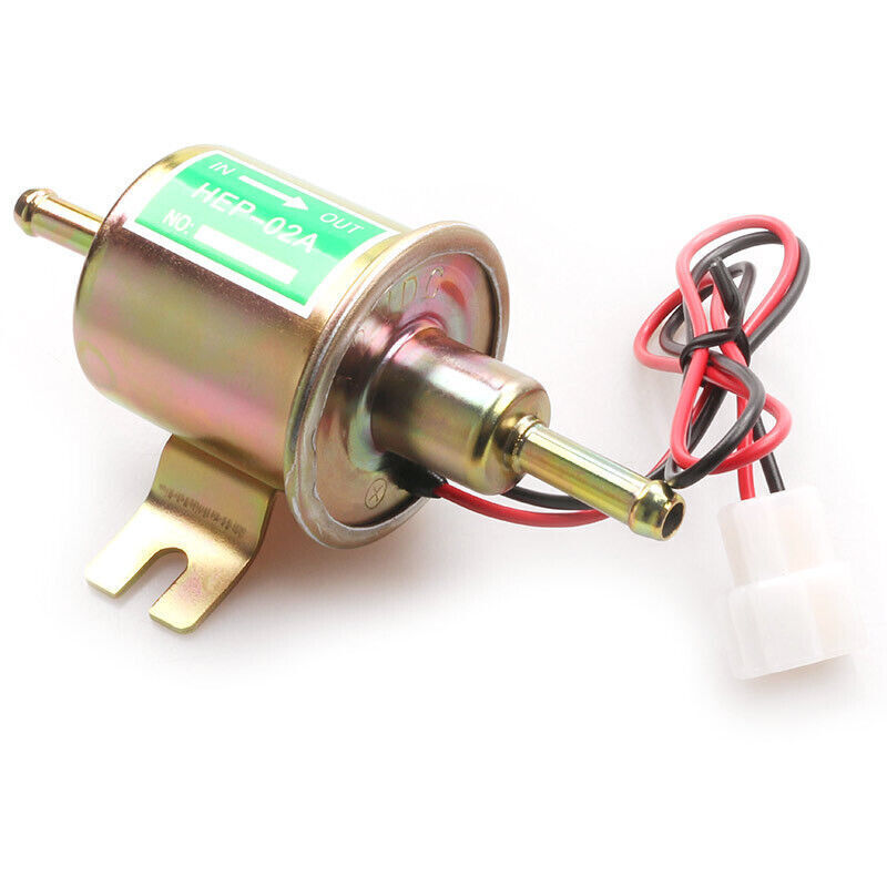 12V Electric Fuel Pump (4-7PSI) - Universal Petrol and Diesel Pump HEP-02A - Compatible with Petrol/Diesel and All Machines