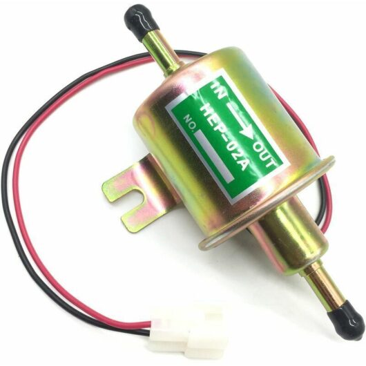 12V Inline Fuel Pump, Universal Electric Transfer, Low Pressure, Gas, Diesel, 2.5-4psi, HEP-02A