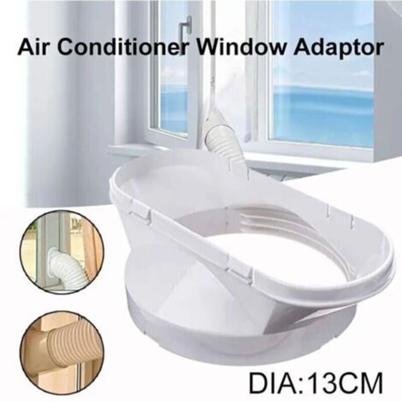13 cm Durable Portable Air Conditioner Accessories Practical Window Plate White Exhaust Hose Connector Duct Adapter Part