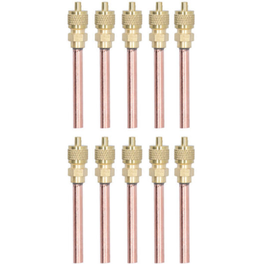 1/4SAE HVAC fill access valves, 10 pieces, brass check valve for R22 R12 R134 air conditioner.