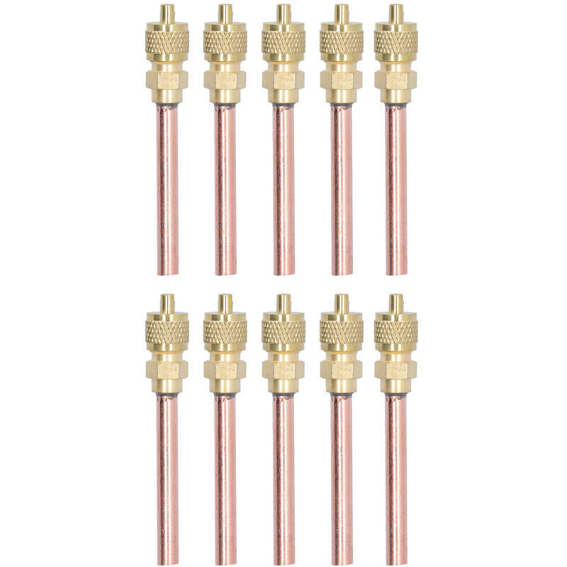 1/4SAE HVAC fill access valves, 10 pieces, brass check valve for R22 R12 R134 air conditioner.