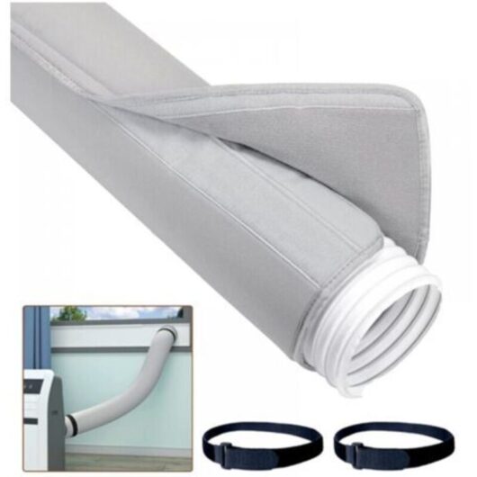 150x53cm Air Conditioner Hose Protection, 5"&5.9" Portable Insulated AC Hose Cover Protective Sleeve in EVA for Universal Mobile AC Exhaust Hoses