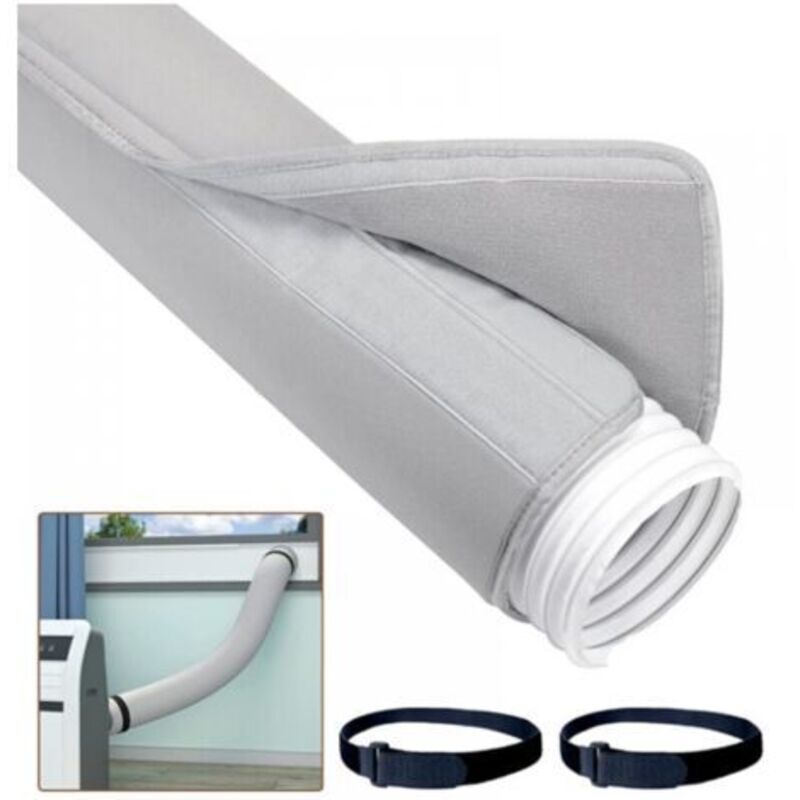 150x53cm Air Conditioner Hose Protection, 5"&5.9" Portable Insulated AC Hose Cover Protective Sleeve in EVA for Universal Mobile AC Exhaust Hoses