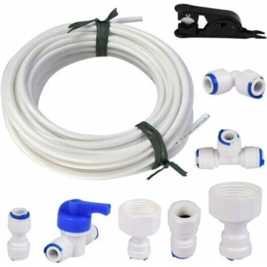 15m universal water supply hose, 1/4" refrigerator hose connection kit, filter tube, parts and accessories for European/American refrigerators