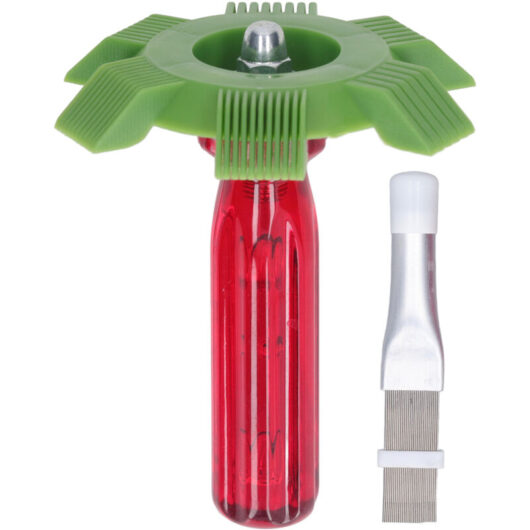 2-piece air conditioning condenser fin cleaning comb for straighteners