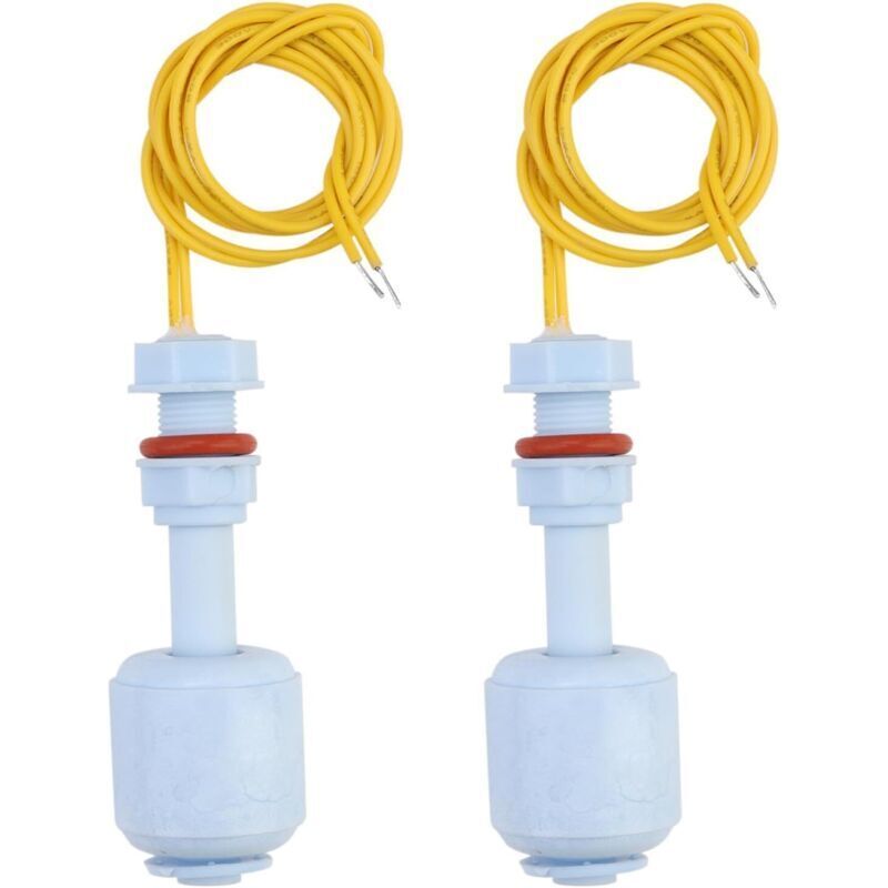 2PCS Vertical Float Switch Blue Float Level Switch Water Level Sensor Liquid Controller for Hydroponics Gardening Aquarium Swimming Pool Tank 10W