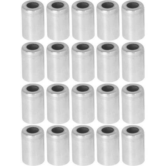 3/8'' 1/2'' 5/8'' 6/8'' Car Air Conditioning Hose Fitting Sleeve 20 Pieces Air Conditioning Hose Aluminum Cover Strong Air Conditioning Seal Cover