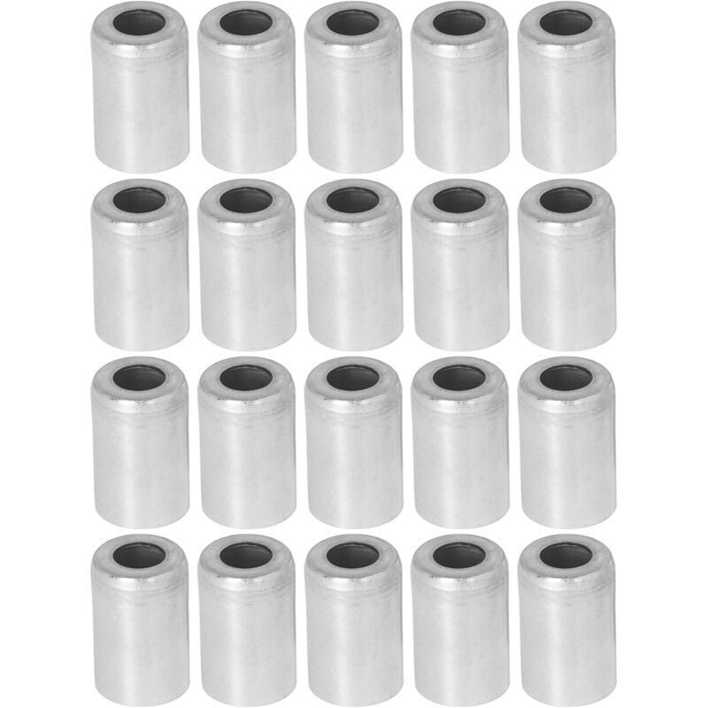 3/8'' 1/2'' 5/8'' 6/8'' Car Air Conditioning Hose Fitting Sleeve 20 Pieces Air Conditioning Hose Aluminum Cover Strong Air Conditioning Seal Cover