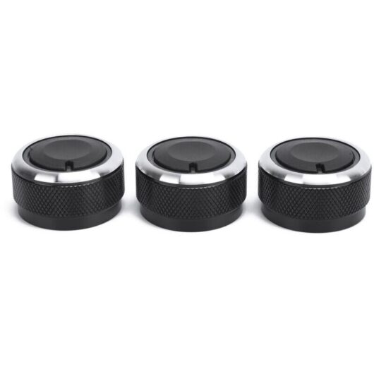 3PCS AIR CONDITIONING FLAP REPLACEMENT, TEMPERATURE CONTROL VENT, CROSSHACHED POINT, ALUMINUM ALLOY + ABS MATERIAL, Upgrade Your Vehicle