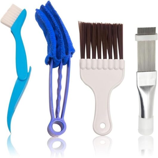 4-Piece Fin Cleaning Brush Set, Condenser Combs, Air Conditioner Condenser Fin Comb, Lamella Comb Cleaning Kit