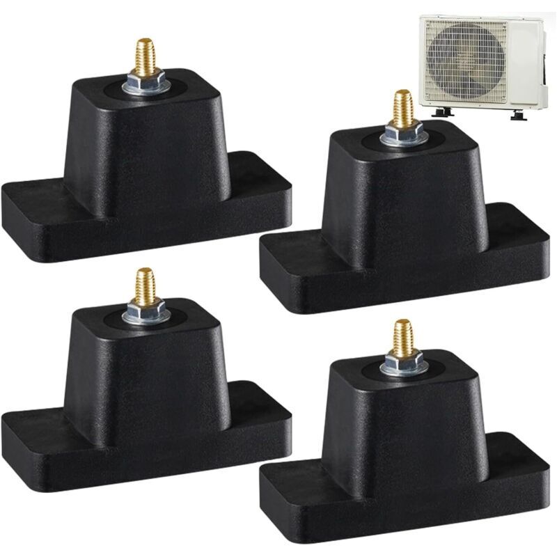 4-Piece Rubber Air Conditioner Support, Vibration Dampener Rubber Mounting Pad for Outdoor Unit
