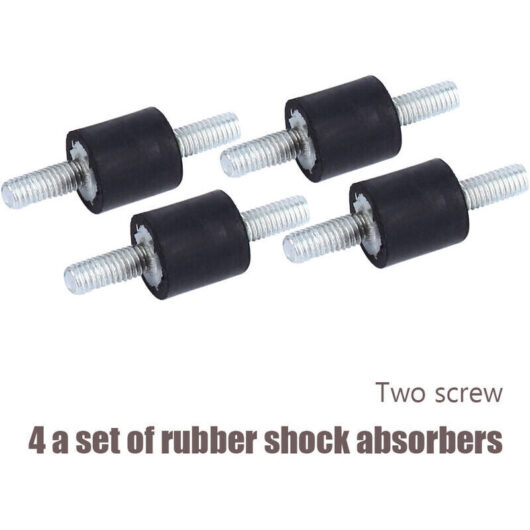 4pcs Rubber Isolator Mounts, Anti-Vibration Isolator Mounts, M3 8 x 8 Rubber Anti-Vibration Isolator, Double Coil with Screws