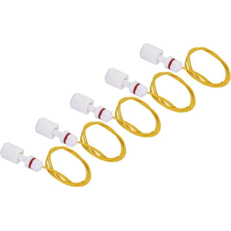5pcs P3208 Plastic Float Switch Liquid Level Sensor Controller for Water Tank Swimming Pool - Used in Electricity, Drainage, Level Control, Alarm