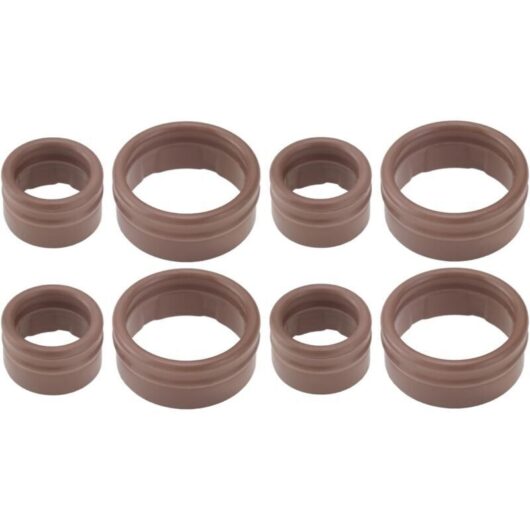 8-Piece Air Conditioning Seal Kit, O-Ring Seal, Compressor Seal, Inner Diameter 10.6 mm/17 mm, Compatible with Renault Grand Scenic II/Megane II, OEM