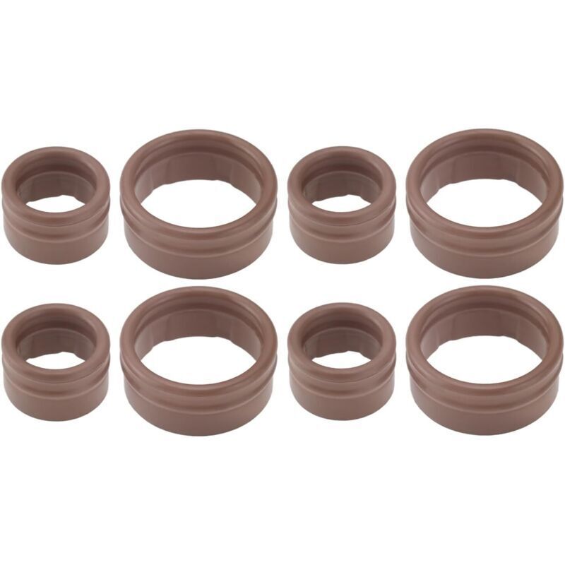 8-Piece Air Conditioning Seal Kit, O-Ring Seal, Compressor Seal, Inner Diameter 10.6 mm/17 mm, Compatible with Renault Grand Scenic II/Megane II, OEM