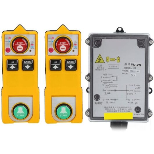 AC 220V Industrial Hoist Notch Wireless Remote Control Waterproof Electric Lift Hoist Radial Transmitter Receiver for Overhead Cranes 328.1ft