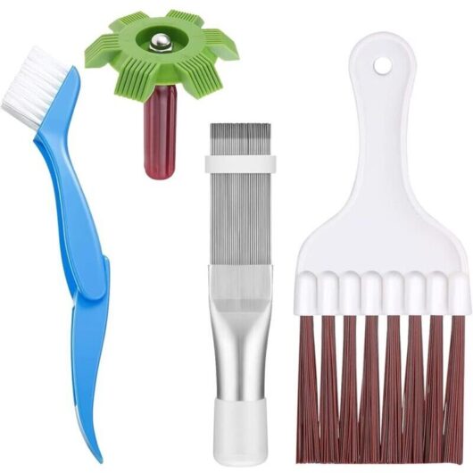 Air Conditioner Comb, Air Conditioner Cleaning Brush, 4-Piece Air Conditioner Brush Set, Air Conditioner Condenser Cleaning Brush