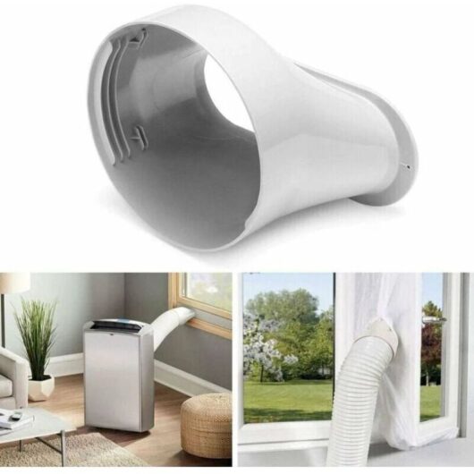 Air Conditioner Window Hose Adapter Flat Vent Interface 15cm, Window Adapter Plate Tube Connector Window Slide Kit Adapter Hose for Portable Air