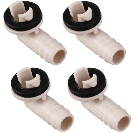 Air conditioner drain hose connector elbow fitting