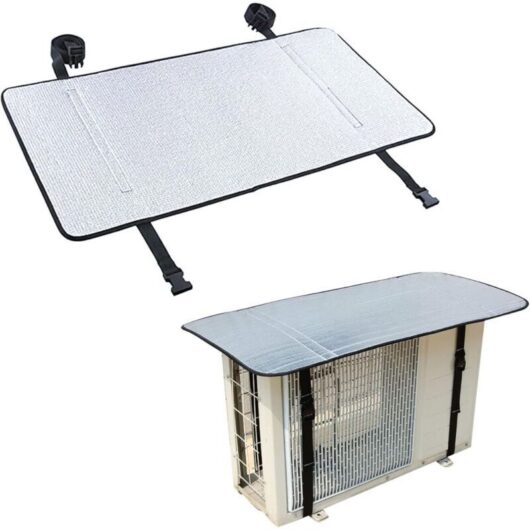 Aluminum Outdoor Air Conditioner Cover, Protective Cover for Outdoor Unit, Dustproof Heat Pump Unit Cover, 4080cm