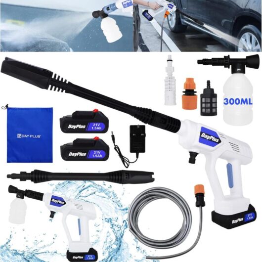 Briefness - Cordless Pressure Cleaner Portable Pressure Washer Lightweight Cordless Jet Wash Car Washer with 1.5Ah Battery Foam Generator Nozzle