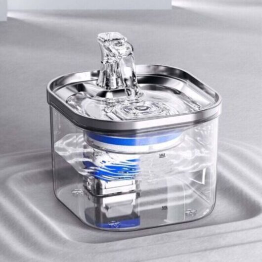 Cat Water Fountain, 2L Stainless Steel Automatic Cat Water Dispenser, Ultra-Quiet Drinking Fountain for Pets, Dog Fountain, Cat Water Bowl or P