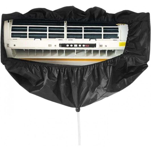 Cleaning Cover for Split Air Conditioner with 2.5M Water Hose and Drain Outlet, Two-Sided Support Plates, Waterproof Panels, Wall-Mounted Air