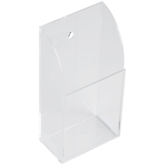 Clear acrylic wall-mounted storage case for air conditioner remote control (1 piece).