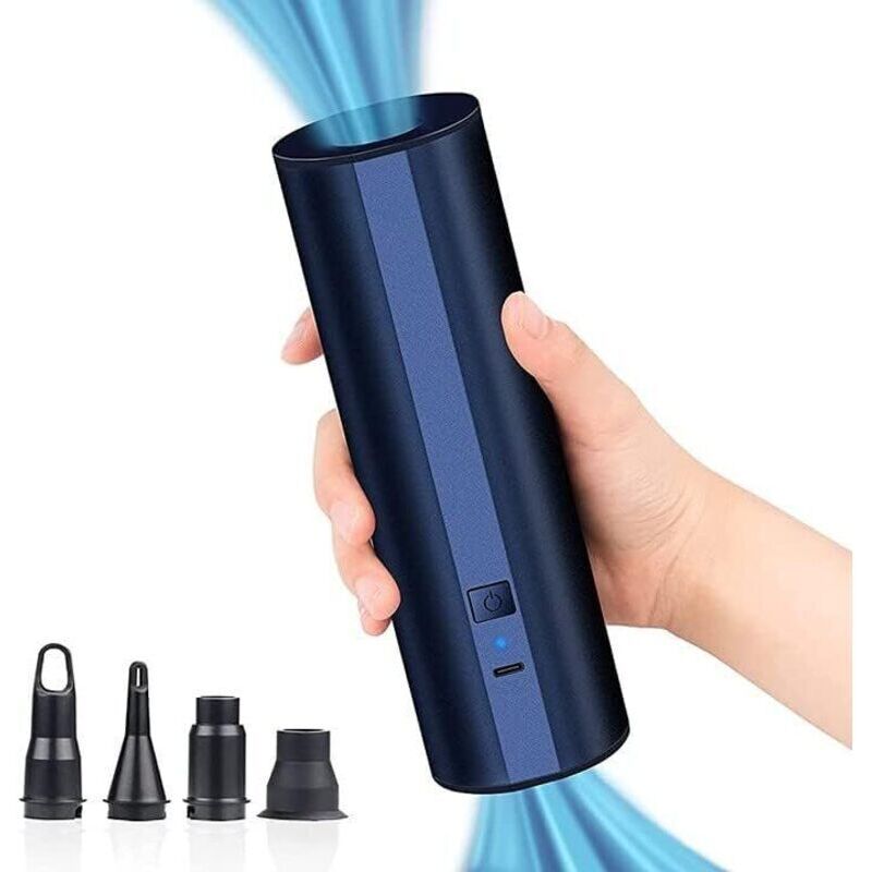 Cordless electric air pump with 2 x 2000mAh rechargeable batteries for swimming pools, inflatable boats and air mattresses - Fast-fill inflator with