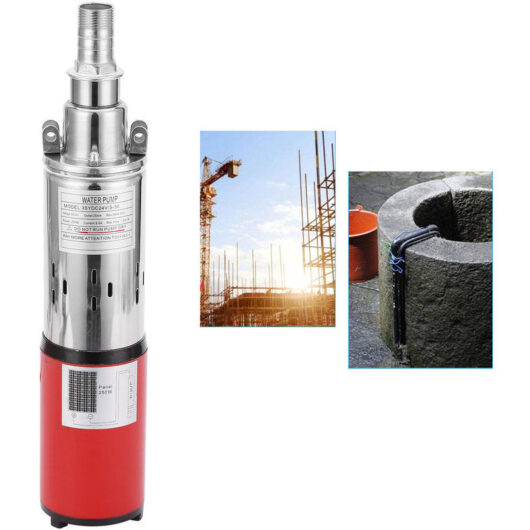 DC24V 250W Solar Submersible Deep Well Pump for Household, Industrial, and Agricultural Use A