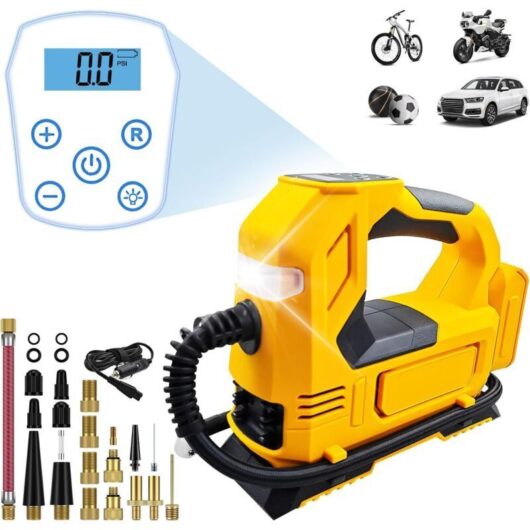Dewalt 20V Li-ion Cordless Air Compressor, Portable Battery, 150 PSI Automatic Tire Pump