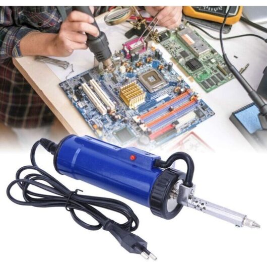 Electric Desoldering Iron, Vacuum Desoldering Pump, Automatic Soldering Iron, Solder Extractor with Desoldering Nozzles, Portable Soldering Suction