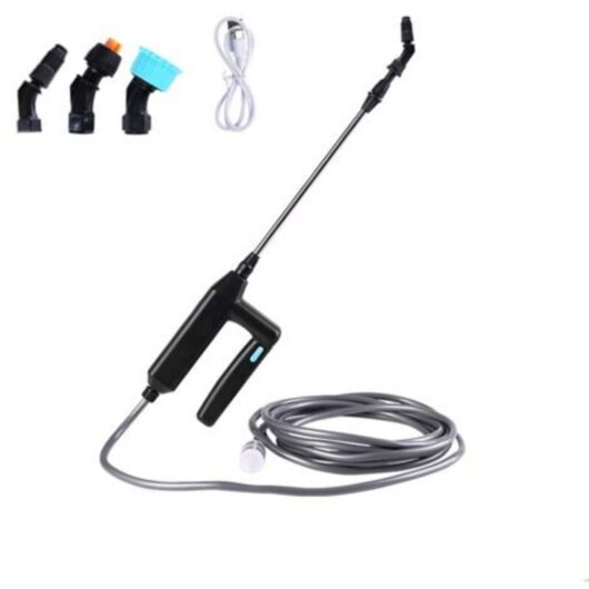 Electric Sprayer, Telescopic Lance Electric Roof Sprayer, USB Rechargeable Garden Sprayer, Portable Garden Sprayer with Nozzles and 3M Hose