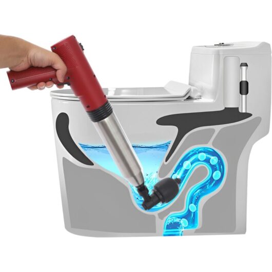 Electric Toilet Plunger Built-in Electric Air pump With 3 Replace Plunger Heads