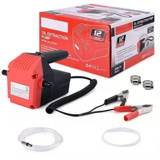 Engine oil drain pump, 12V 80W petrol pump, corrosion-resistant electric oil/diesel pump, for cars, boats and motorcycles