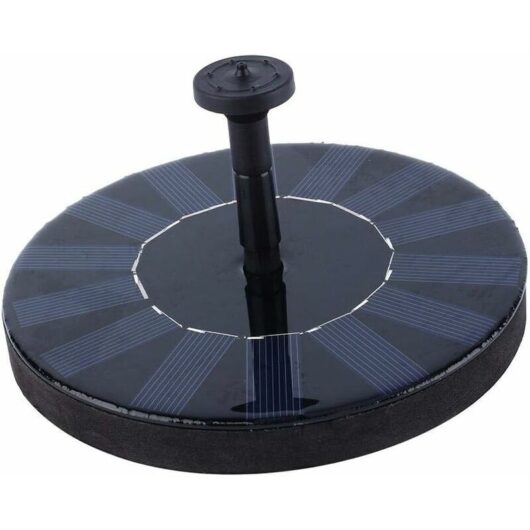 Floating Garden with Solar Panel Fountain Pump for Bird Fountain, Pond, Garden and Lawn