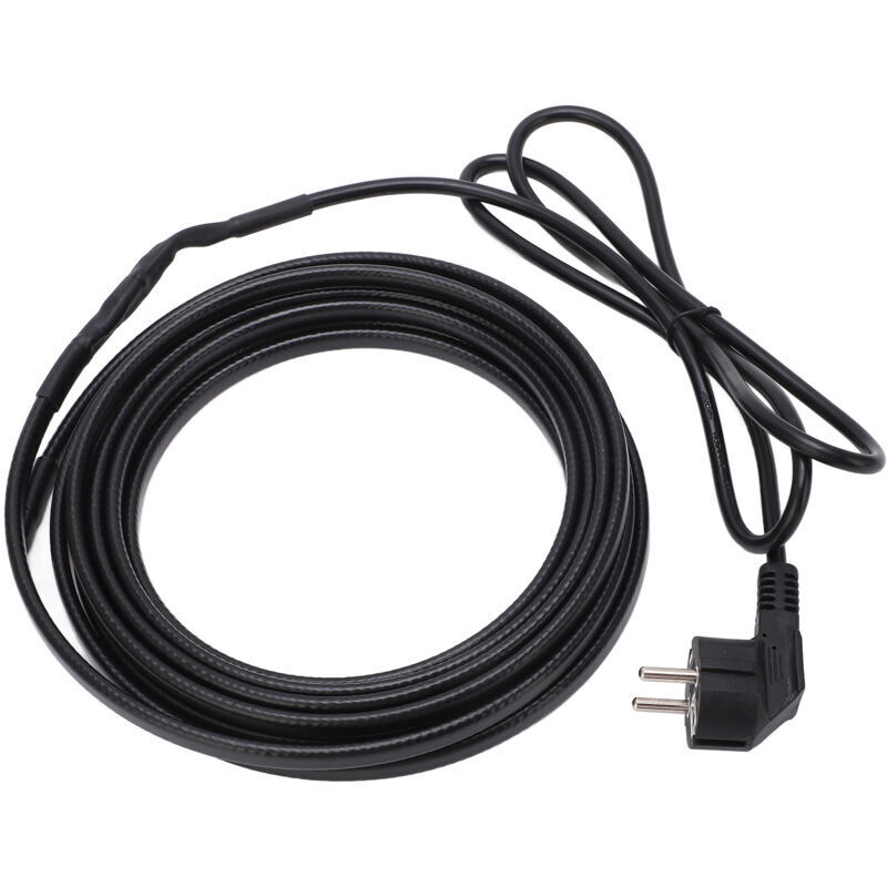 Heating cable for pipes, heating tape, 5 meters, self-regulating, with winter plug, EU plug, 220V
