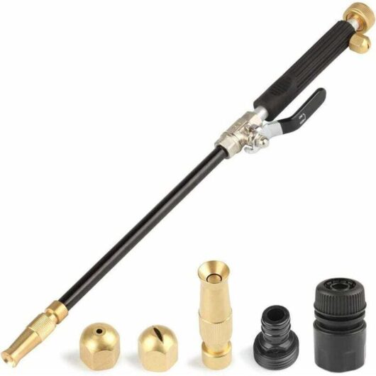High-pressure jet cleaner, high-pressure hose nozzle, pressure washer lance, extendable garden hose end, window cleaning sprayer (Adjustable +