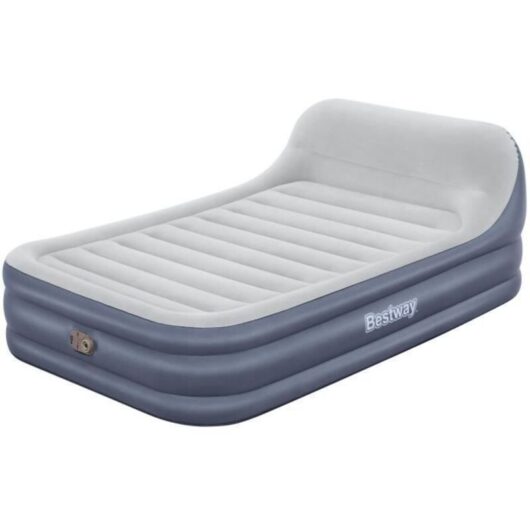 Inflatable bed - BESTWAY - 67923 - Tritech™ SleekFlow™ - 2 places, 226 x 152 x 84 cm, headboard, built-in pump