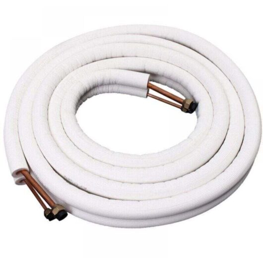 Insulated copper air conditioning hose fittings 1/4" 3/8" - 4 m