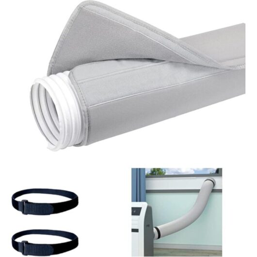 Insulated hose cover for portable air conditioner, sliding door ventilation kit, 12cm-15cm diameter, exhaust hose for air conditioner parts and